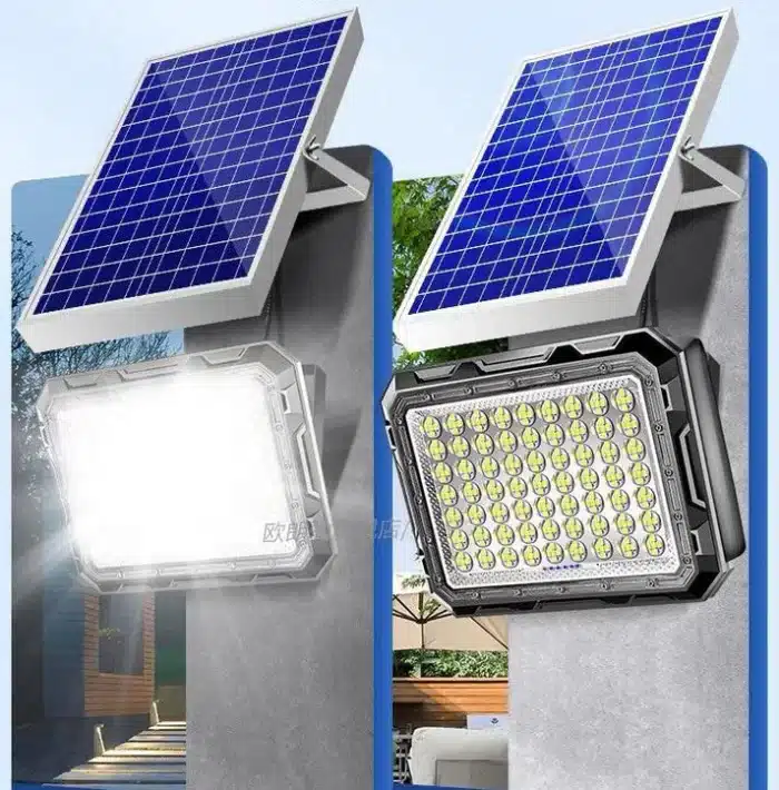 Proiector LED, cu Panou Solar si Telecomanda, Rezistent la Apa IP65, 100W - imagine 6