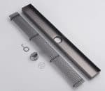 Rigolă de Duș din Inox 57x400 mm, Crom, Reversibilă 2 în 1, cu Sifon Detașabil - imagine 4