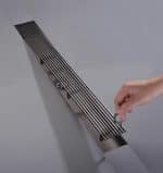 Rigolă de Duș din Inox 57x400 mm, Crom, Reversibilă 2 în 1, cu Sifon Detașabil - imagine 6