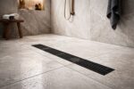 Rigolă de Duș din Inox 57x400 mm, Negru Mat, Reversibilă 2 în 1, cu Sifon Detașabil - imagine 2