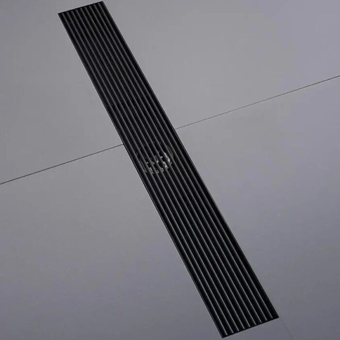 Rigolă de Duș din Inox 57x400 mm, Negru Mat, Reversibilă 2 în 1, cu Sifon Detașabil - imagine 6