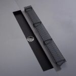 Rigolă de Duș din Inox 57x400 mm, Negru Mat, Reversibilă 2 în 1, cu Sifon Detașabil - imagine 7