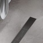 Rigolă de Duș din Inox 57x400 mm, Negru Mat, Reversibilă 2 în 1, cu Sifon Detașabil - imagine 9