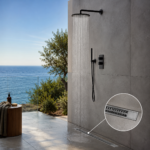 Rigolă de Duș din Inox 600x32 mm, Crom, Reversibilă 2 în 1, cu Sifon Detașabil - imagine 3