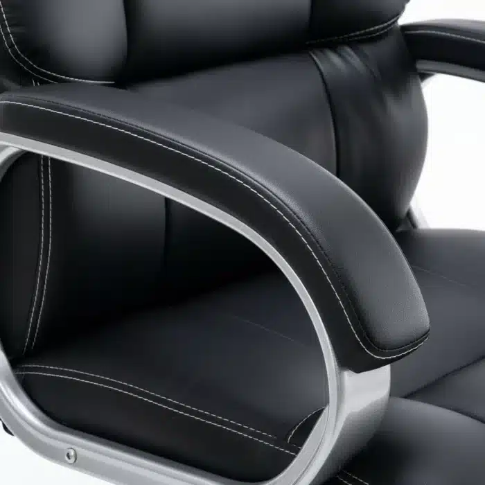Scaun de Birou Reglabil BOC-325, Negru, Piele Ecologică, Design Directorial - imagine 6