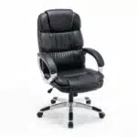 Scaun de Birou Reglabil BOC-325, Negru, Piele Ecologică, Design Directorial - imagine 11