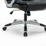 Scaun de Birou Reglabil BOC-325, Negru, Piele Ecologică, Design Directorial - imagine 9