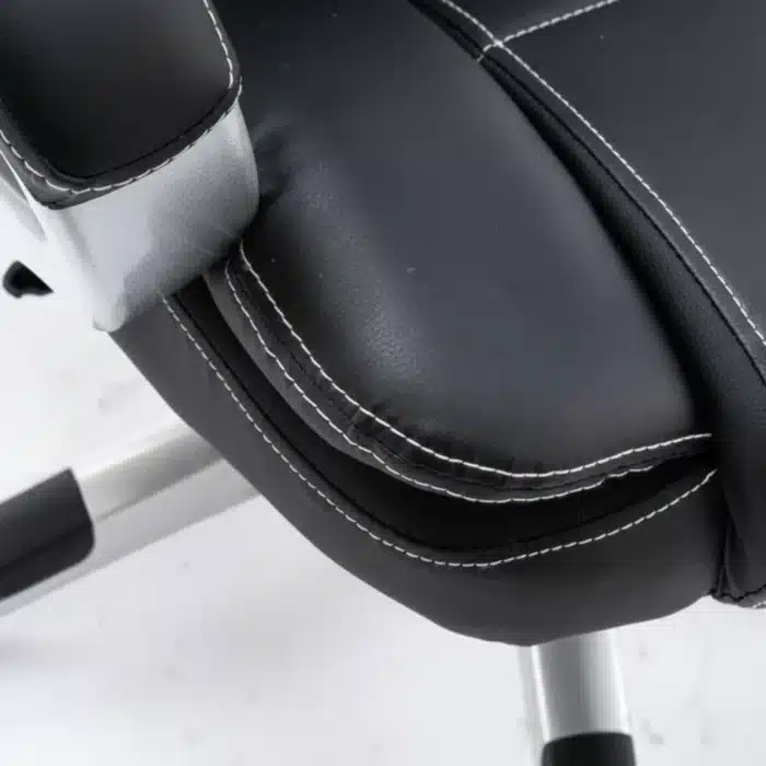 Scaun de Birou Reglabil BOC-325, Negru, Piele Ecologică, Design Directorial - imagine 8