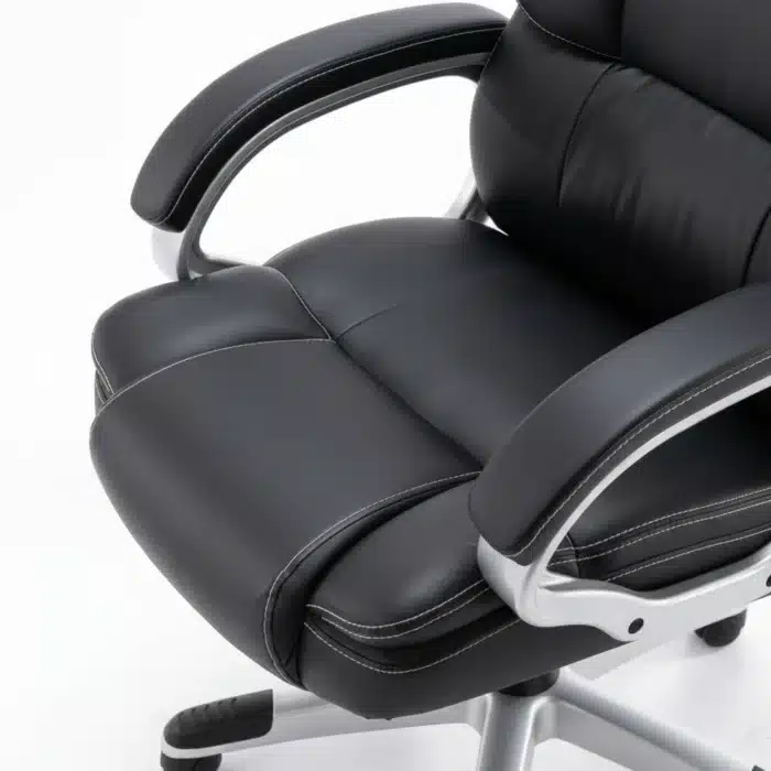 Scaun de Birou Reglabil BOC-325, Negru, Piele Ecologică, Design Directorial - imagine 7