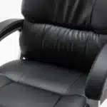 Scaun de Birou Reglabil BOC-325, Negru, Piele Ecologică, Design Directorial - imagine 5