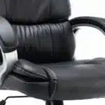 Scaun de Birou Reglabil BOC-325, Negru, Piele Ecologică, Design Directorial - imagine 4