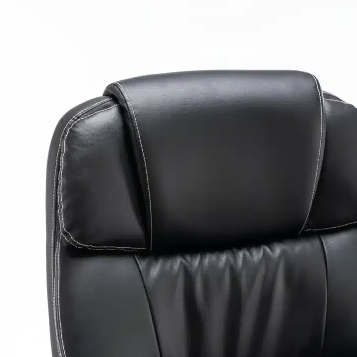 Scaun de Birou Reglabil BOC-325, Negru, Piele Ecologică, Design Directorial - imagine 3