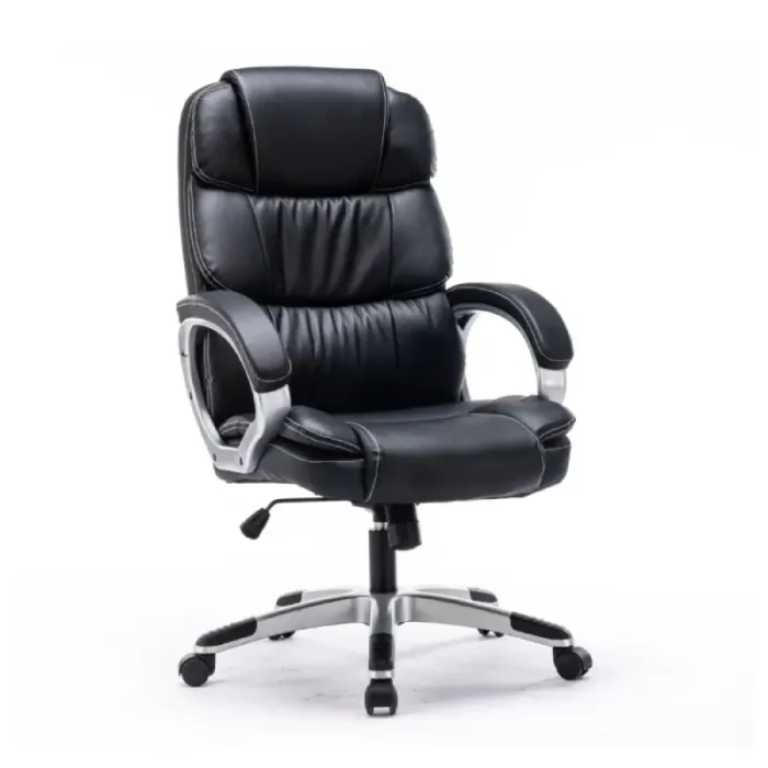 Scaun de Birou Reglabil BOC-325, Negru, Piele Ecologică, Design Directorial - imagine 17