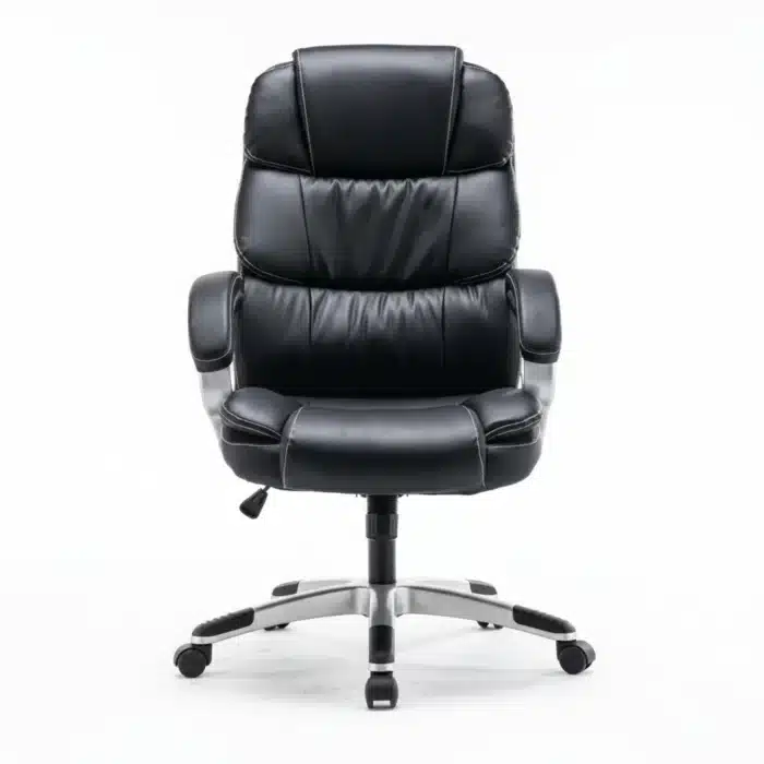 Scaun de Birou Reglabil BOC-325, Negru, Piele Ecologică, Design Directorial - imagine 16