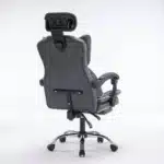 Scaun de Birou Reglabil WF-807, Gri Închis, cu Suport pentru Picioare, Piele Ecologică - imagine 8