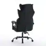 Scaun de Birou Reglabil WF-807B cu Suport pentru Picioare, Negru, Piele Ecologică - imagine 7
