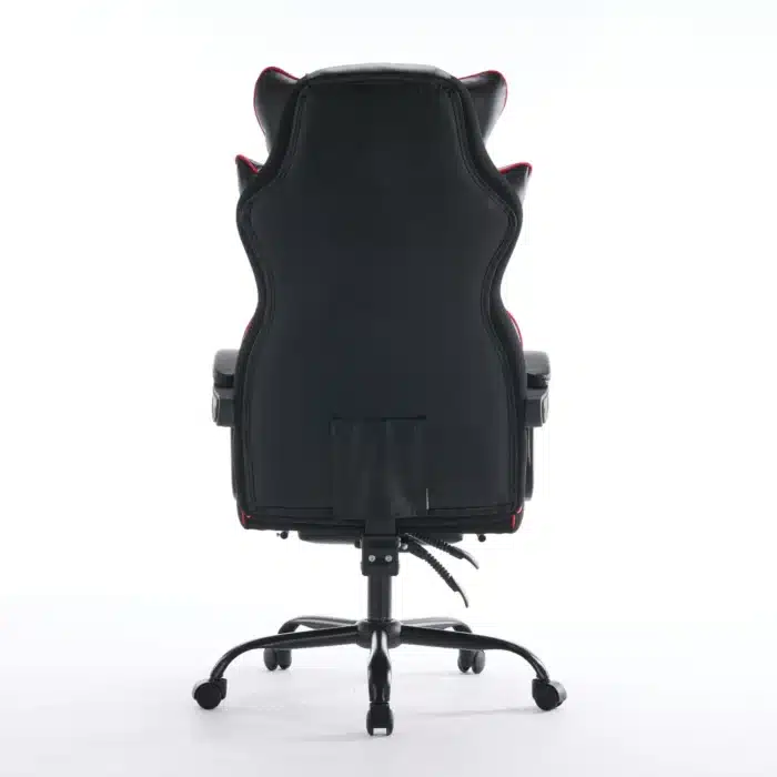 Scaun de Birou Reglabil WF-807B cu Suport pentru Picioare, Negru, Piele Ecologică - imagine 8