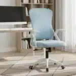 Scaun de Birou Reglabil WF-003, Albastru, Ergonomic, cu Spătar Mesh și Brațe - imagine 2