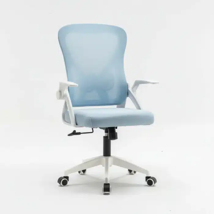 Scaun de Birou Reglabil WF-003, Albastru, Ergonomic, cu Spătar Mesh și Brațe - imagine 8