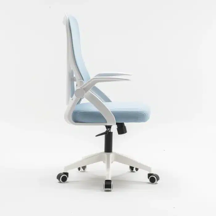 Scaun de Birou Reglabil WF-003, Albastru, Ergonomic, cu Spătar Mesh și Brațe - imagine 6