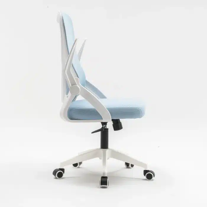 Scaun de Birou Reglabil WF-003, Albastru, Ergonomic, cu Spătar Mesh și Brațe - imagine 4