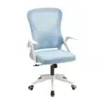 Scaun de Birou Reglabil WF-003, Albastru, Ergonomic, cu Spătar Mesh și Brațe - imagine 3