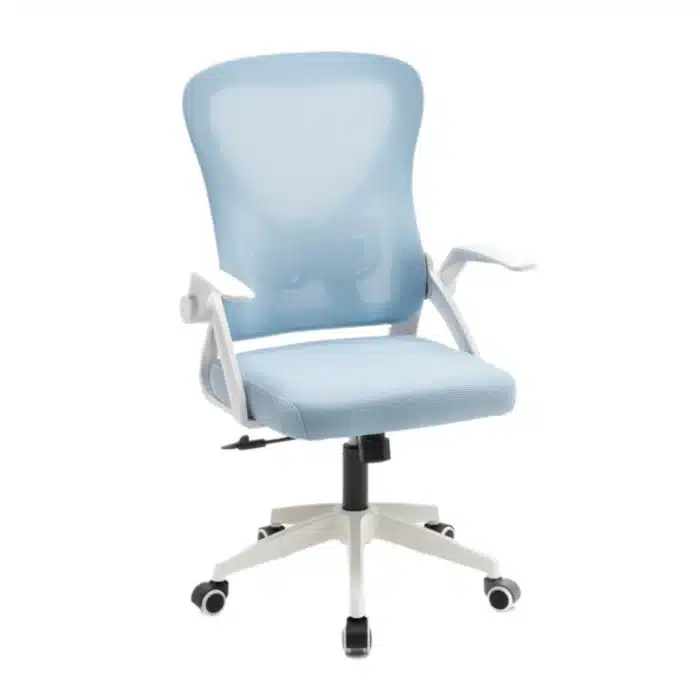 Scaun de Birou Reglabil WF-003, Albastru, Ergonomic, cu Spătar Mesh și Brațe - imagine 3