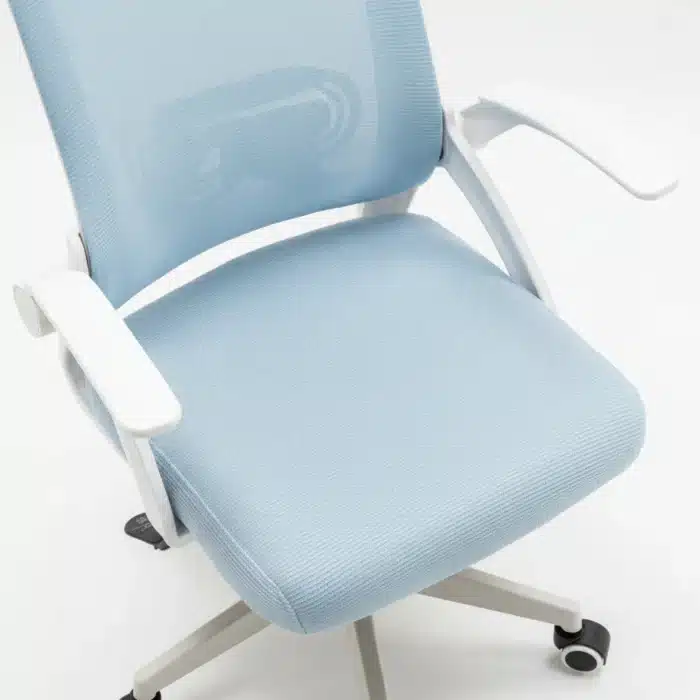 Scaun de Birou Reglabil WF-003, Albastru, Ergonomic, cu Spătar Mesh și Brațe - imagine 13