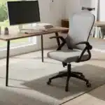 Scaun de Birou Reglabil WF-003, Gri, Ergonomic, cu Spătar Mesh și Brațe - imagine 2