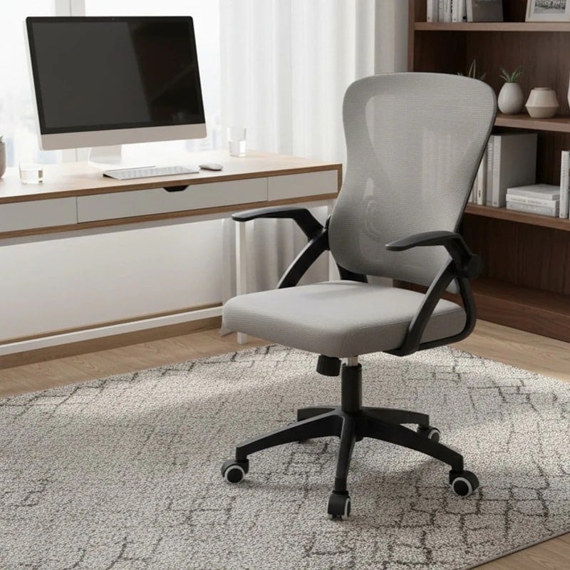 Scaun de Birou Reglabil WF-003, Gri, Ergonomic, cu Spătar Mesh și Brațe Scaun de Birou Reglabil WF-003, Gri, Ergonomic, cu Spătar Mesh și Brațe - imagine 1