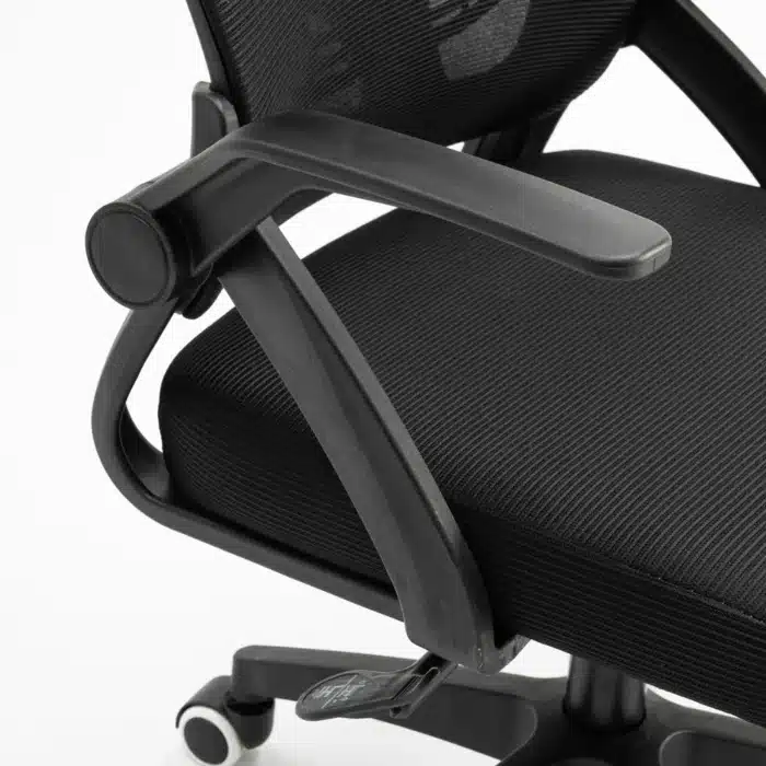 Scaun de Birou Reglabil WF-003, Negru, Ergonomic, cu Spătar Mesh și Brațe - imagine 17