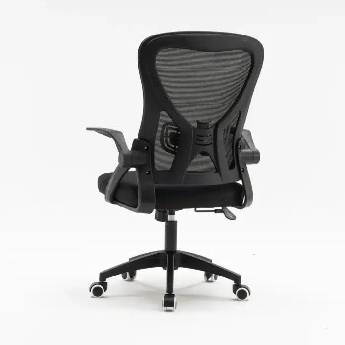 Scaun de Birou Reglabil WF-003, Negru, Ergonomic, cu Spătar Mesh și Brațe - imagine 6