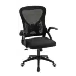 Scaun de Birou Reglabil WF-003, Negru, Ergonomic, cu Spătar Mesh și Brațe - imagine 4