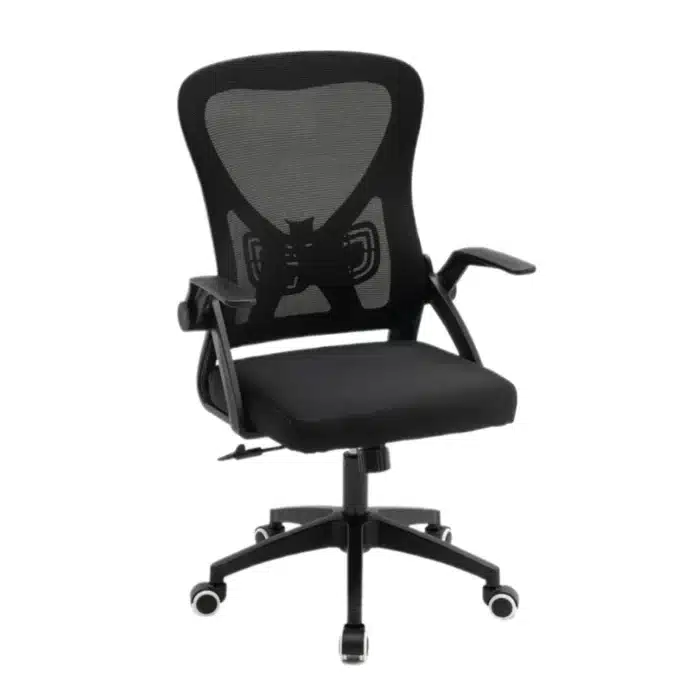 Scaun de Birou Reglabil WF-003, Negru, Ergonomic, cu Spătar Mesh și Brațe - imagine 4