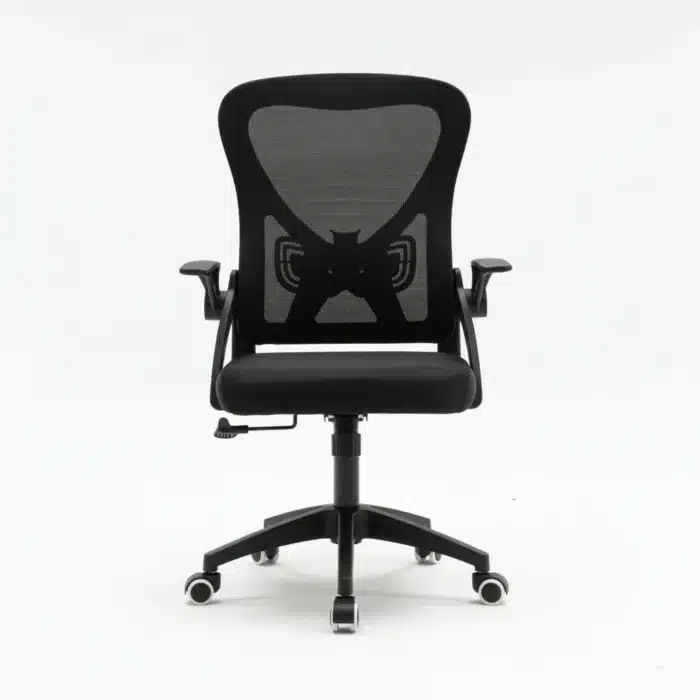 Scaun de Birou Reglabil WF-003, Negru, Ergonomic, cu Spătar Mesh și Brațe - imagine 3