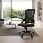Scaun de Birou Reglabil WF-003, Negru, Ergonomic, cu Spătar Mesh și Brațe - imagine 2