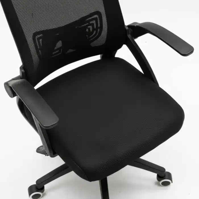 Scaun de Birou Reglabil WF-003, Negru, Ergonomic, cu Spătar Mesh și Brațe - imagine 12