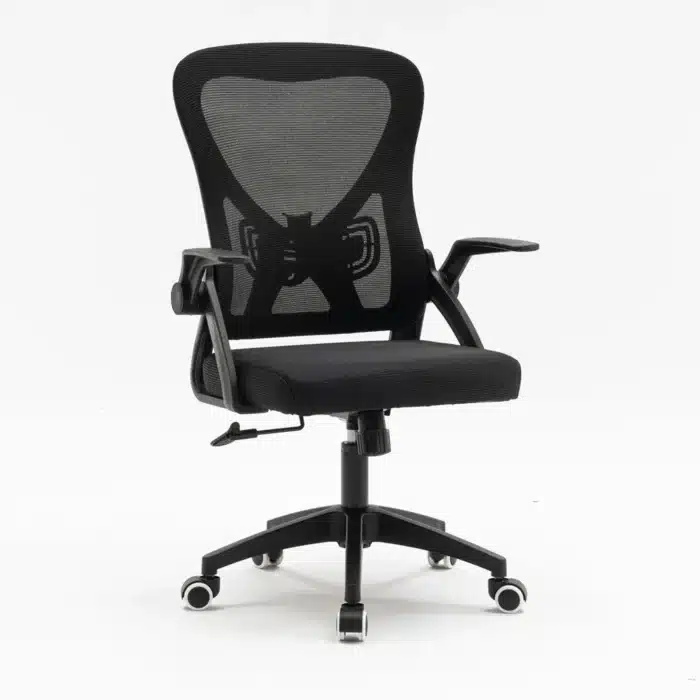 Scaun de Birou Reglabil WF-003, Negru, Ergonomic, cu Spătar Mesh și Brațe - imagine 10