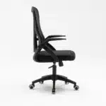 Scaun de Birou Reglabil WF-003, Negru, Ergonomic, cu Spătar Mesh și Brațe - imagine 9