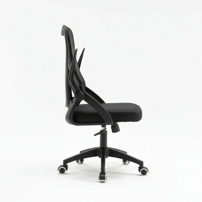 Scaun de Birou Reglabil WF-003, Negru, Ergonomic, cu Spătar Mesh și Brațe - imagine 8