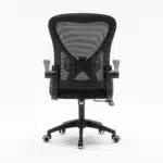 Scaun de Birou Reglabil WF-003, Negru, Ergonomic, cu Spătar Mesh și Brațe - imagine 7