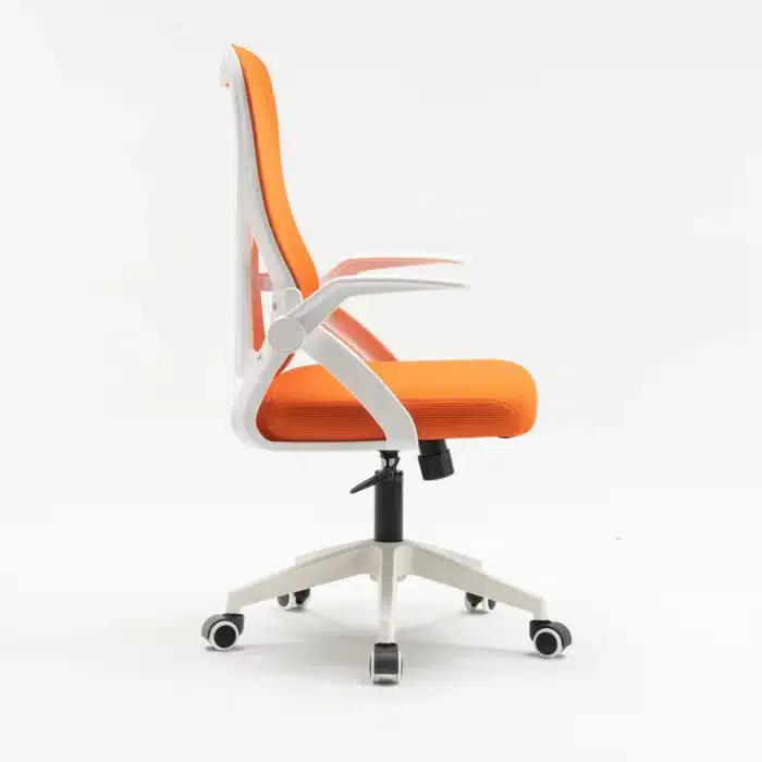 Scaun de Birou Reglabil WF-003, Portocaliu, Ergonomic, cu Spătar Mesh și Brațe - imagine 7