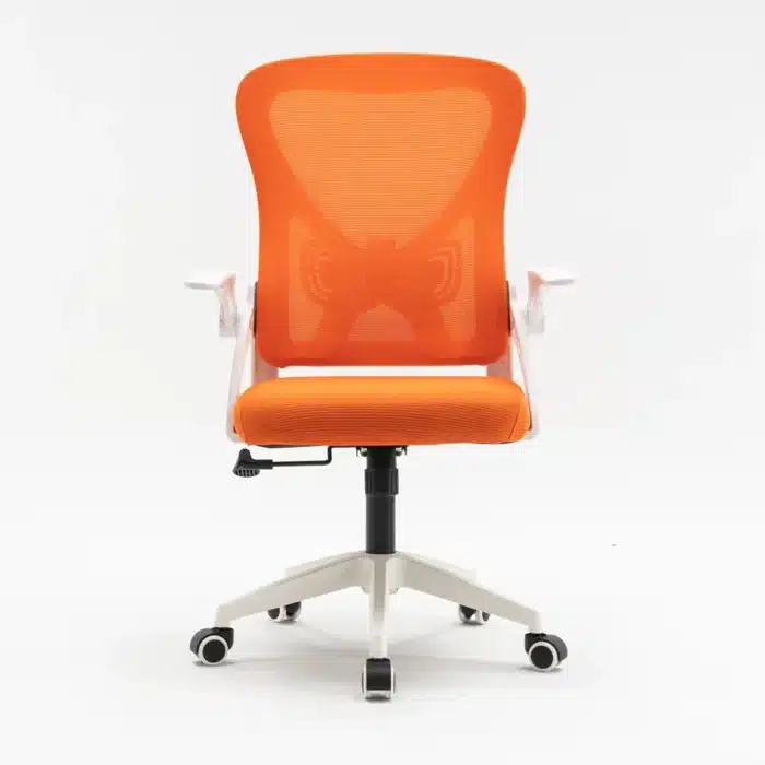 Scaun de Birou Reglabil WF-003, Portocaliu, Ergonomic, cu Spătar Mesh și Brațe - imagine 4
