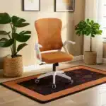 Scaun de Birou Reglabil WF-003, Portocaliu, Ergonomic, cu Spătar Mesh și Brațe - imagine 3