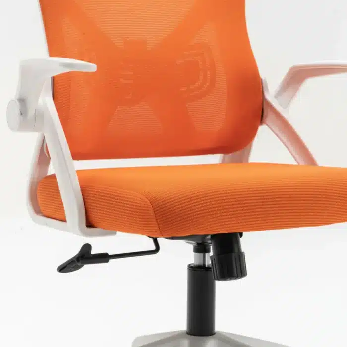 Scaun de Birou Reglabil WF-003, Portocaliu, Ergonomic, cu Spătar Mesh și Brațe - imagine 14