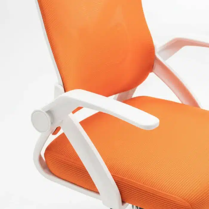 Scaun de Birou Reglabil WF-003, Portocaliu, Ergonomic, cu Spătar Mesh și Brațe - imagine 12