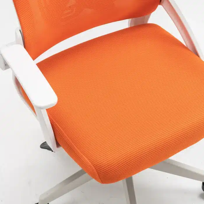 Scaun de Birou Reglabil WF-003, Portocaliu, Ergonomic, cu Spătar Mesh și Brațe - imagine 11