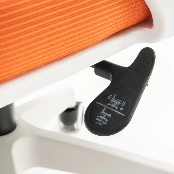 Scaun de Birou Reglabil WF-003, Portocaliu, Ergonomic, cu Spătar Mesh și Brațe - imagine 10