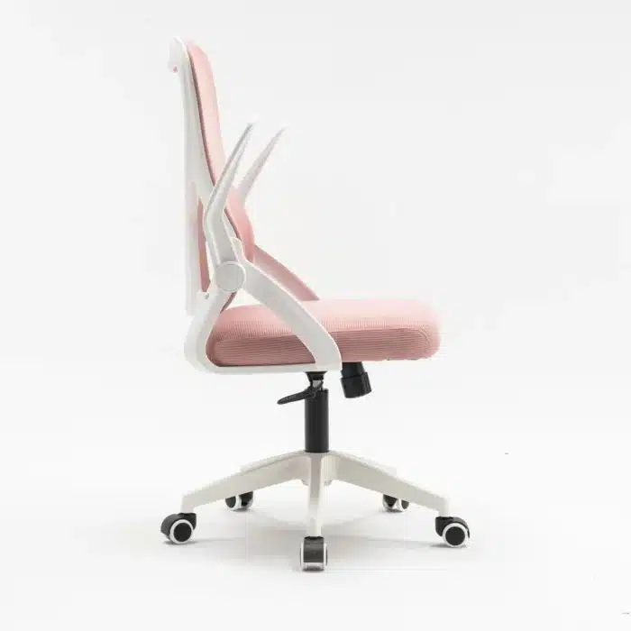 Scaun de Birou Reglabil WF-003, Roz, Ergonomic, cu Spătar Mesh și Brațe - imagine 5