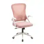 Scaun de Birou Reglabil WF-003, Roz, Ergonomic, cu Spătar Mesh și Brațe - imagine 4